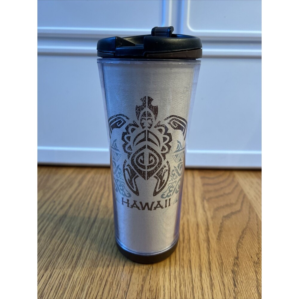 Starbucks Hawaii 2007 Honu Tribal Sea Turtle Travel Tumbler Mug 16oz